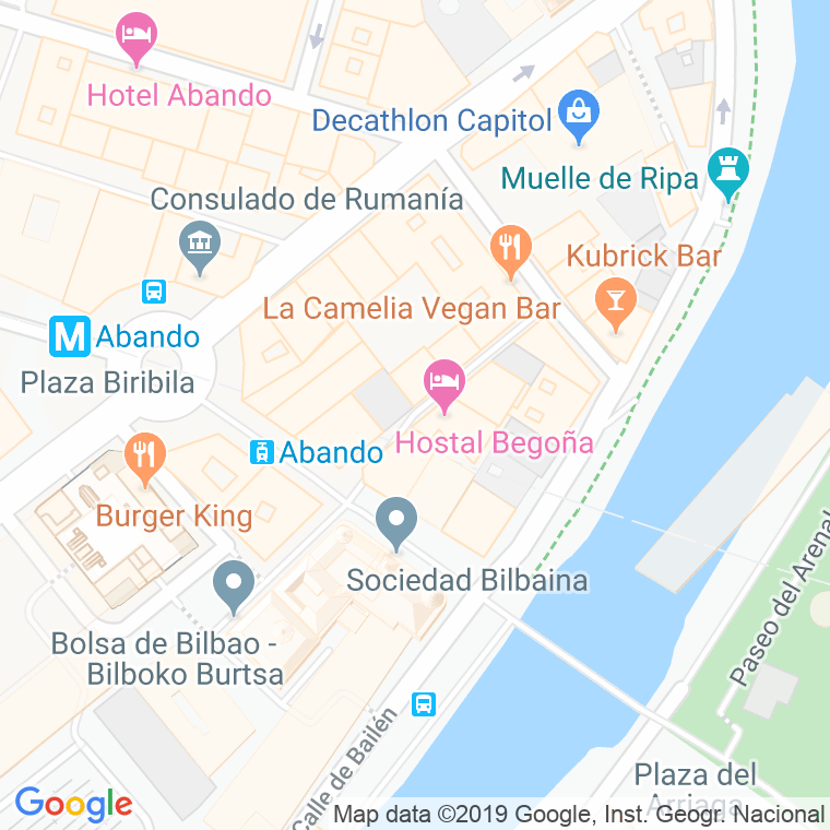 Código Postal calle Amistad en Bilbao