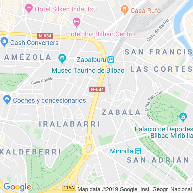 Código Postal calle Juan De Garay en Bilbao
