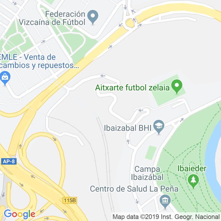 Código Postal calle Mimbres, Los en Bilbao