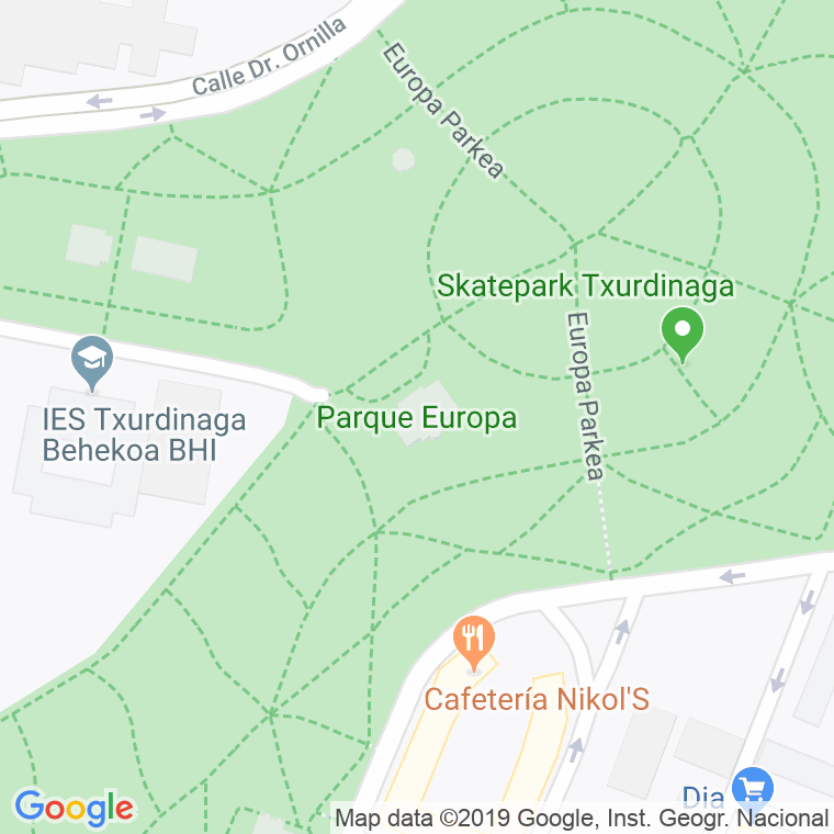Código Postal calle Parque Europa en Bilbao