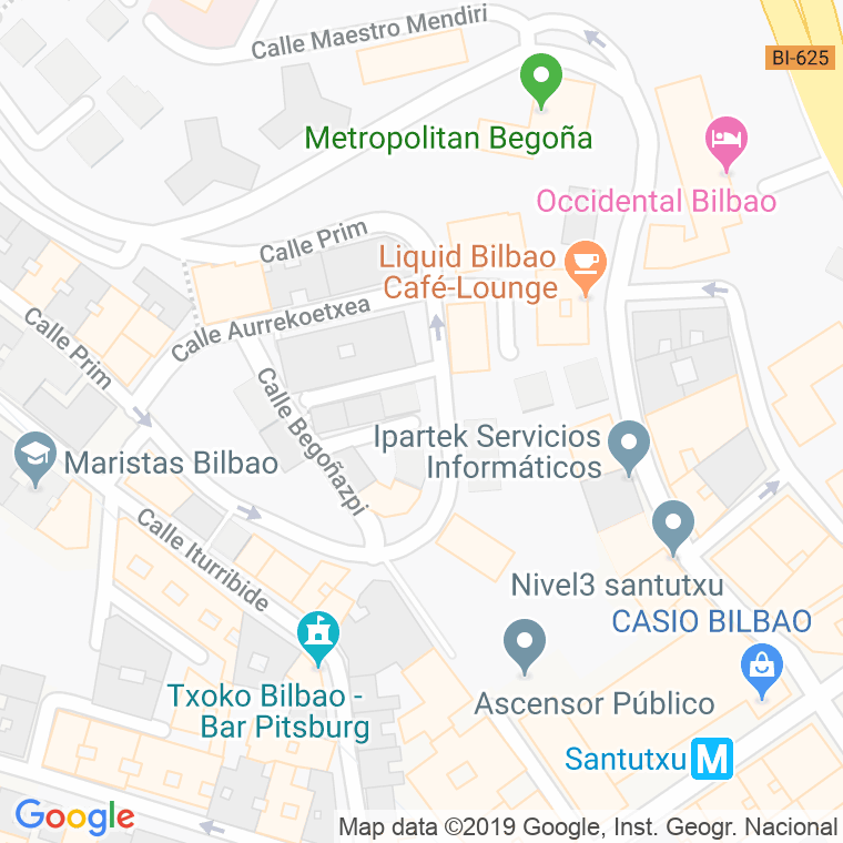 Código Postal calle Iturralde en Bilbao