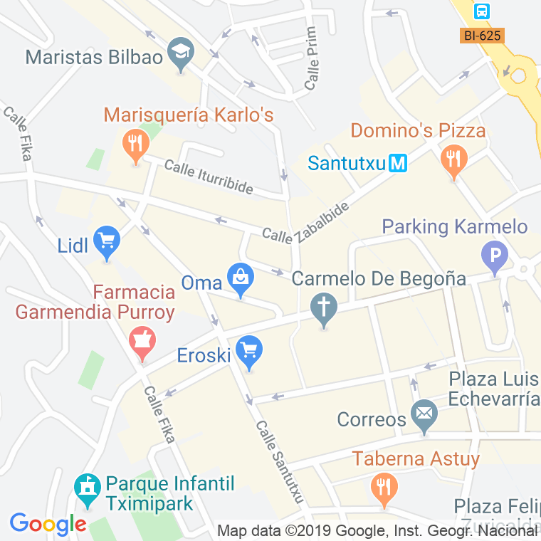 Código Postal calle Monseñor Remigio Gandasegui en Bilbao
