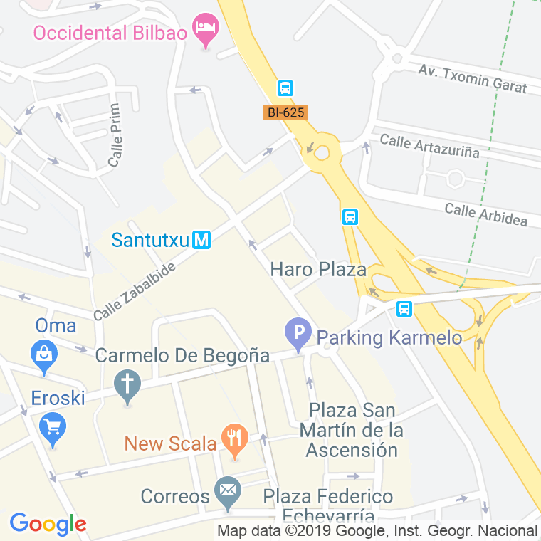 Código Postal calle Santa Clara en Bilbao