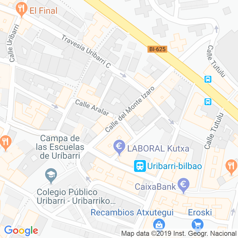 Código Postal calle Monte Izaro en Bilbao