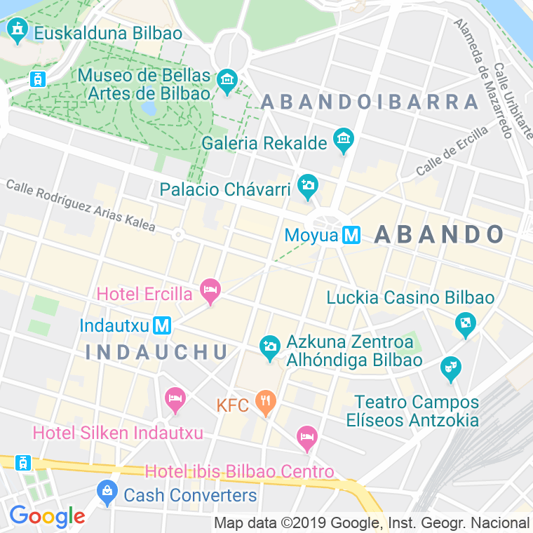 Código Postal calle Iparraguirre   (Impares Del 1 Al 25)  (Pares Del 2 Al 24) en Bilbao