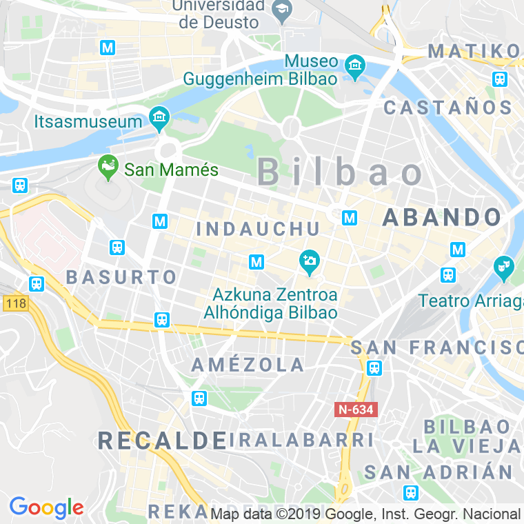 Código Postal calle Urquijo, alameda (Impares Del 35 Al 43)  (Pares Del 26 Al 32) en Bilbao