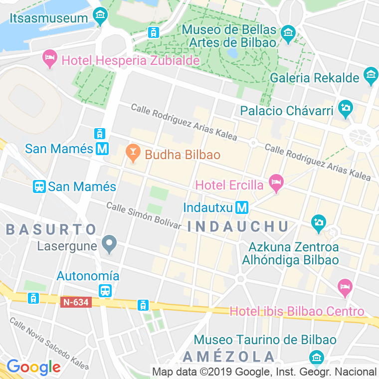 Código Postal calle Areilza Doktorea, zumarkal (Impares Del 1 Al 23)  (Pares Del 2 Al 30) en Bilbao