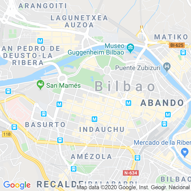 Código Postal calle Jardin Berge Y Salcedo en Bilbao
