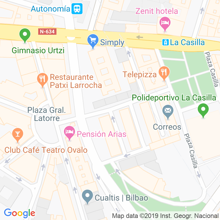Código Postal calle Doctor Felix Landin en Bilbao
