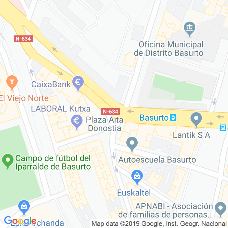 Código Postal calle Donostia Aita, plaza (Impares Del 1 Al 1)  (Pares Del 2 Al 2) en Bilbao