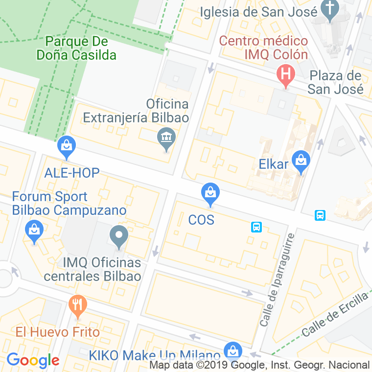 Código Postal calle Pedro Basterrechea en Bilbao