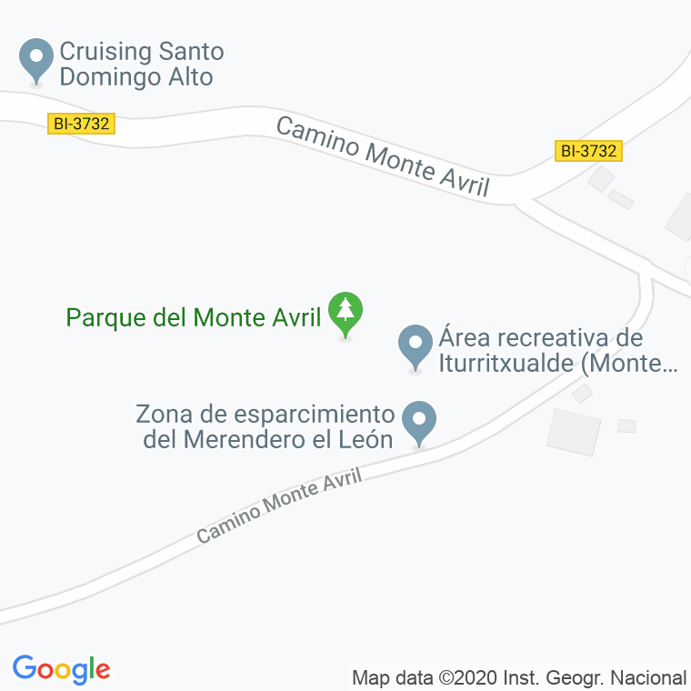 Código Postal calle Avril Monte, camino en Bilbao