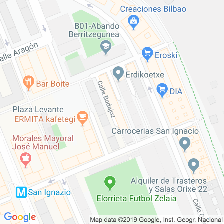 Código Postal calle Badajoz en Bilbao