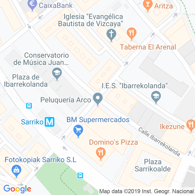 Código Postal calle Benidorm en Bilbao