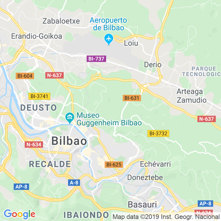Código Postal calle Canal De Deusto   (Impares Del 1 Al Final)  (Pares Del 2 Al Final) en Bilbao