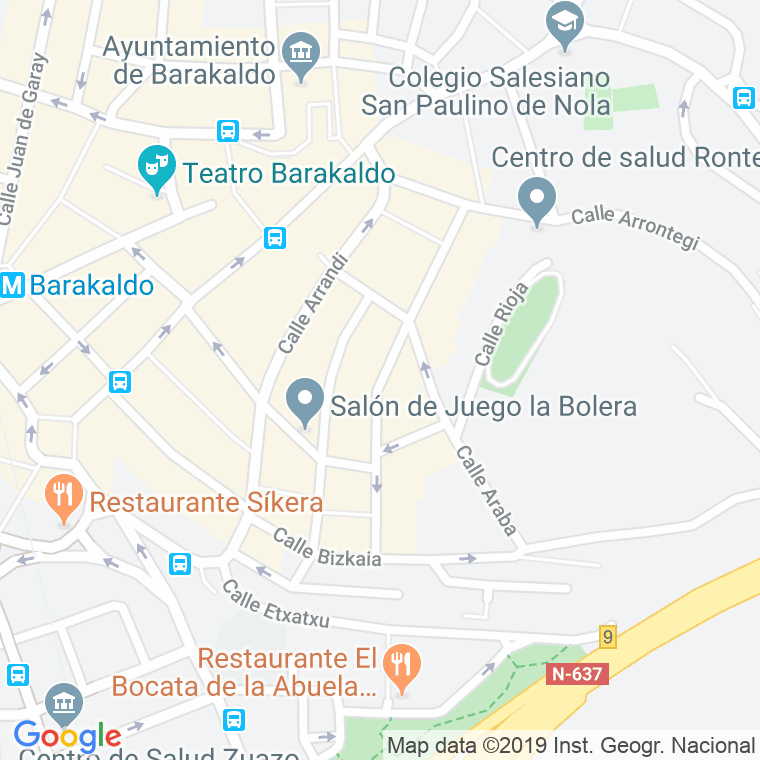 Código Postal calle Castilla La Mancha en Barakaldo