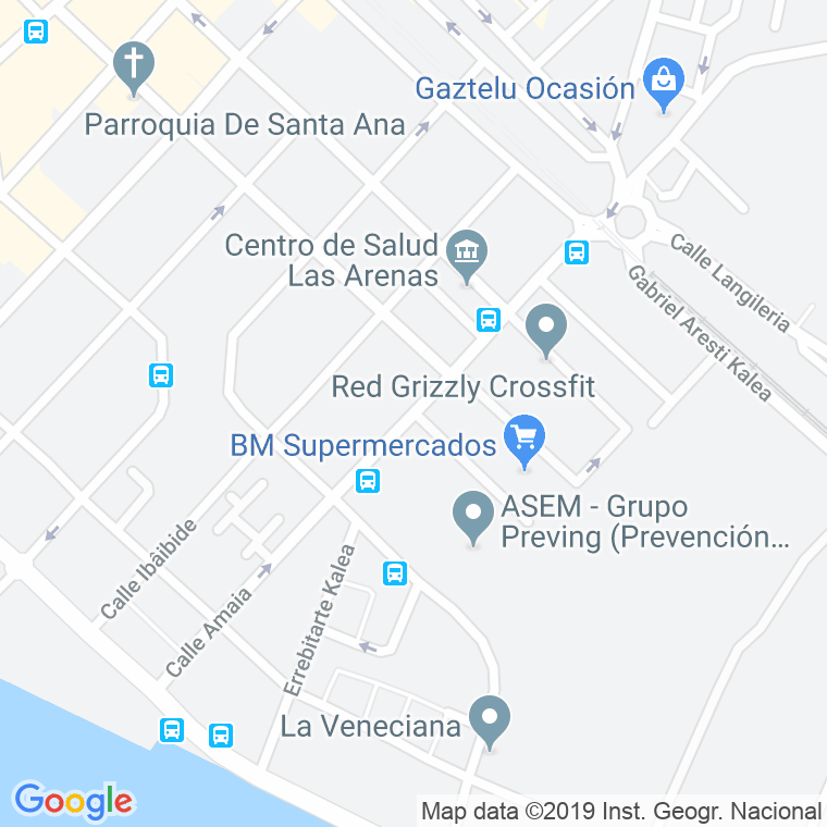 Código Postal calle Amaia en Las Arenas