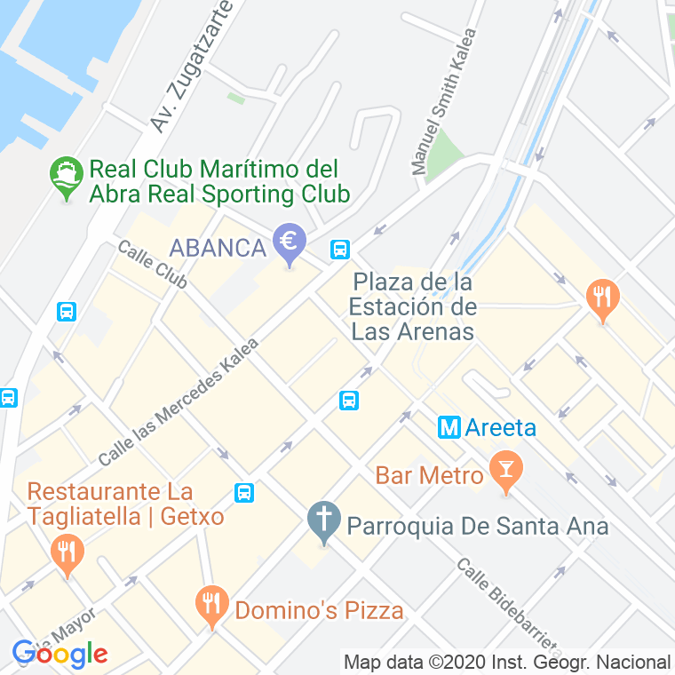 Código Postal calle Club, De, particular en Las Arenas