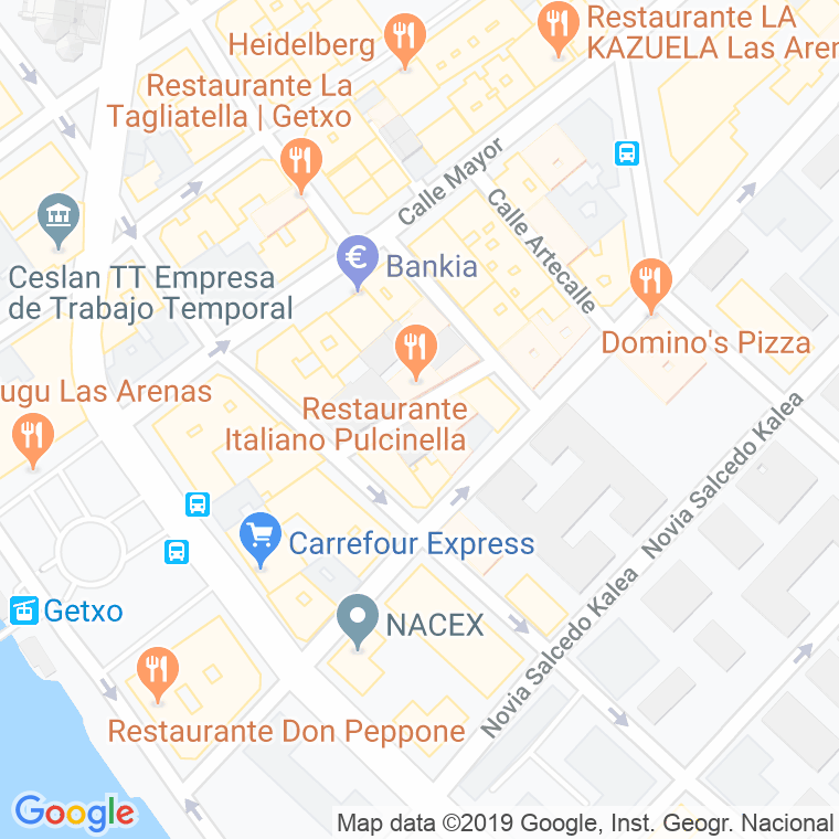 Código Postal calle Zubia, enparantza en Las Arenas