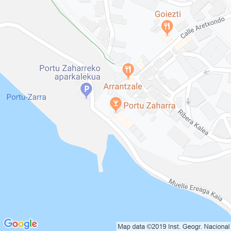 Código Postal calle Portu Zaharra en Algorta
