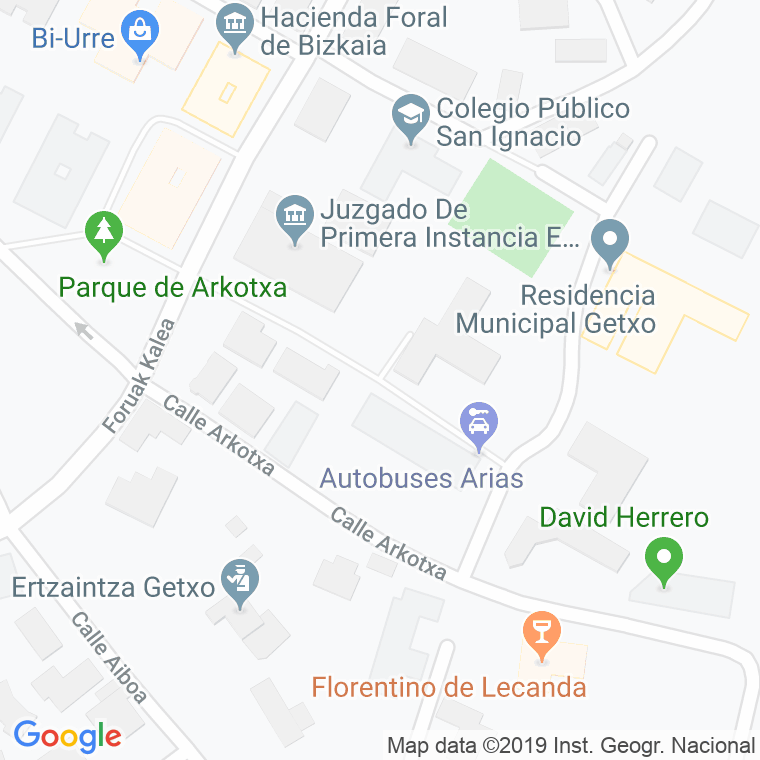 Código Postal calle Sagrado Corazon en Algorta