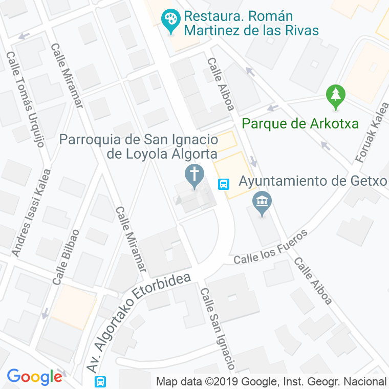 Código Postal calle San Ignacio en Algorta