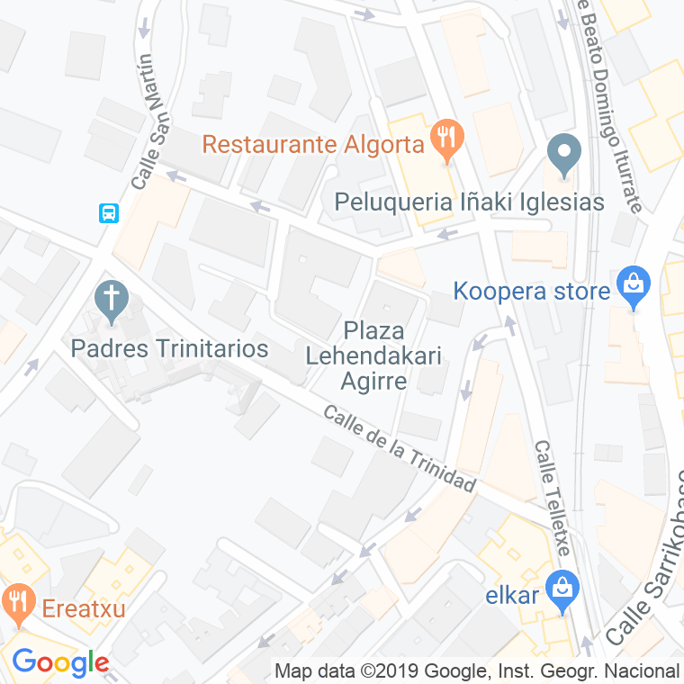 Código Postal calle Agirre Lehendakari, plaza en Algorta
