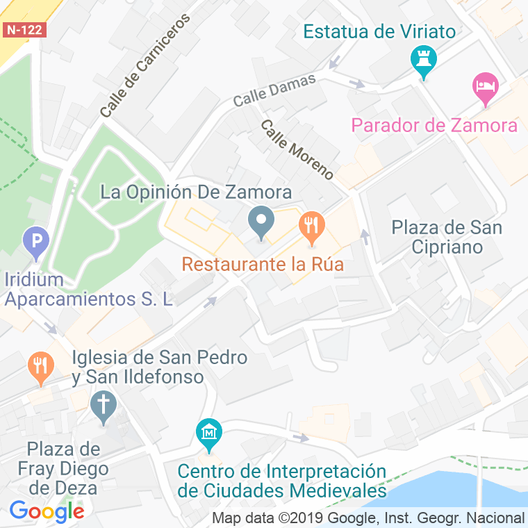Código Postal calle Rua De Los Francos en Zamora