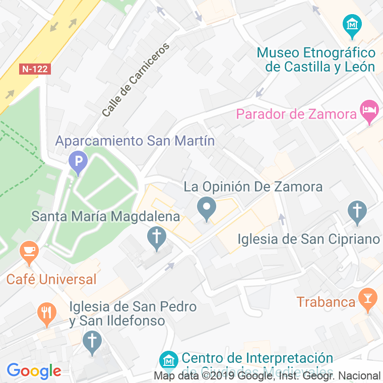 Código Postal calle Sor Ignacia Idaote en Zamora