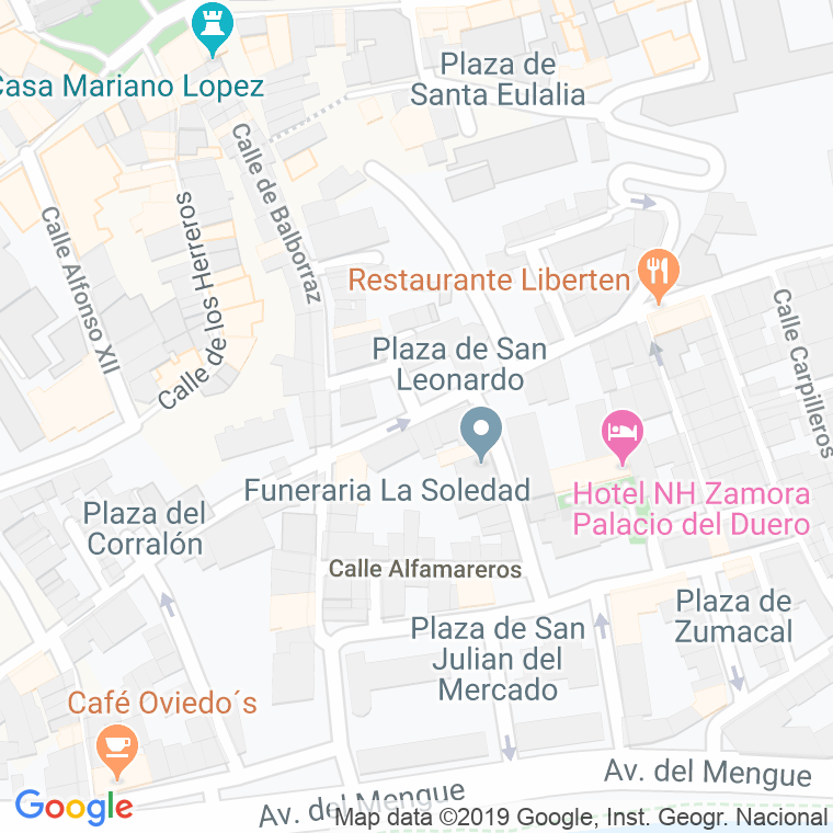 Código Postal calle Caldereros en Zamora