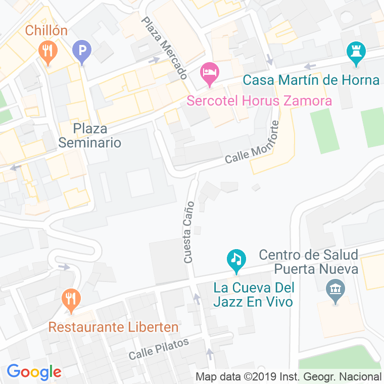 Código Postal calle Caño, Del, cuesta en Zamora