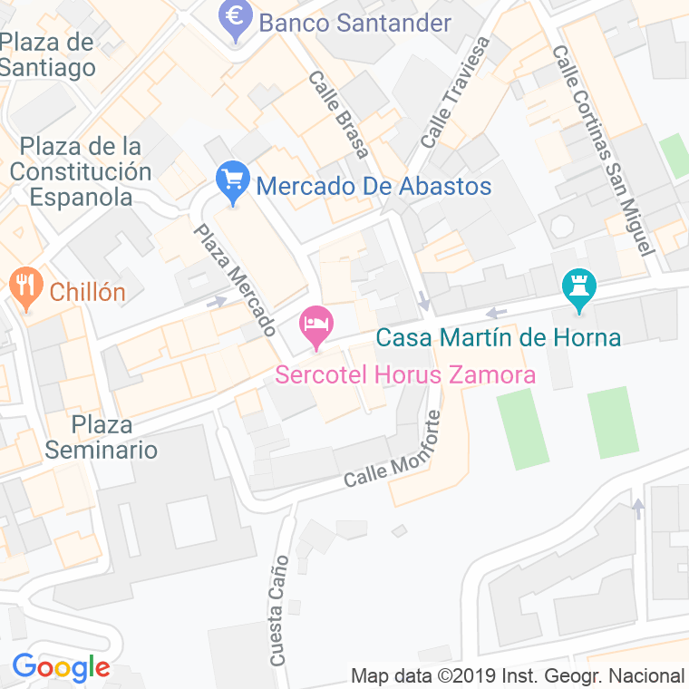 Código Postal calle Martinez Villergas en Zamora