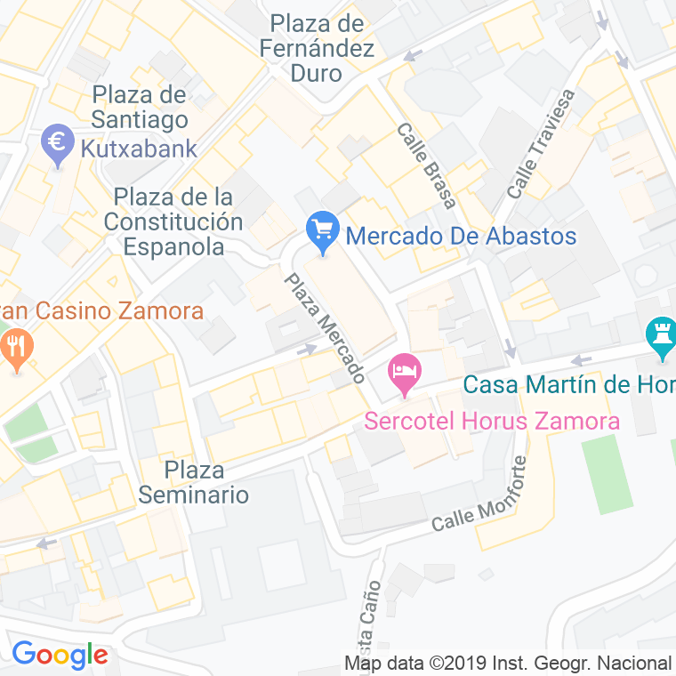 Código Postal calle Mercado, Del, plaza en Zamora