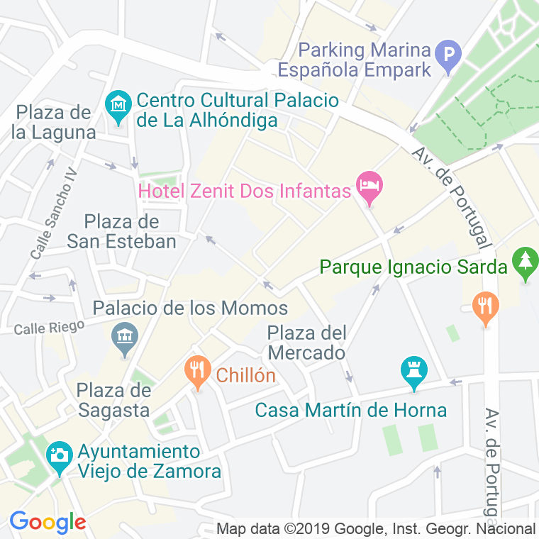 Código Postal calle Santa Clara   (Impares Del 1 Al 13)  (Pares Del 2 Al 12) en Zamora