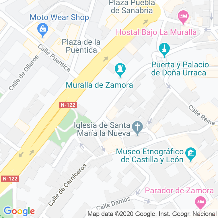 Código Postal calle Santa Maria La Nueva, ronda en Zamora