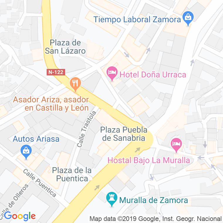 Código Postal calle Puebla De Sanabria en Zamora