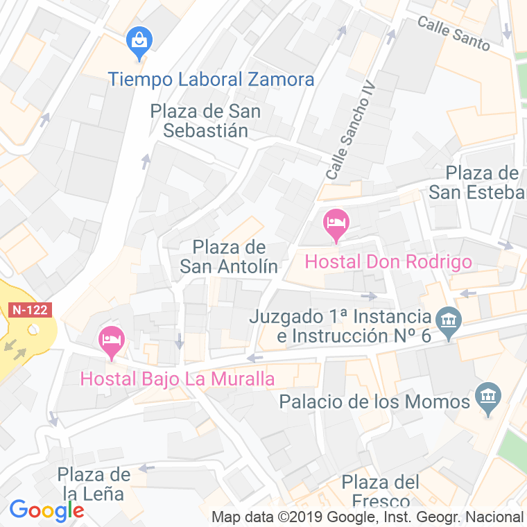 Código Postal calle San Antolin en Zamora