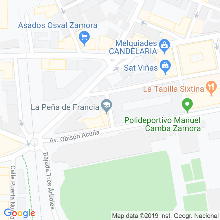 Código Postal calle San Benito en Zamora