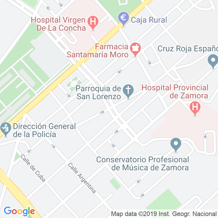 Código Postal calle Reyes Catolicos en Zamora