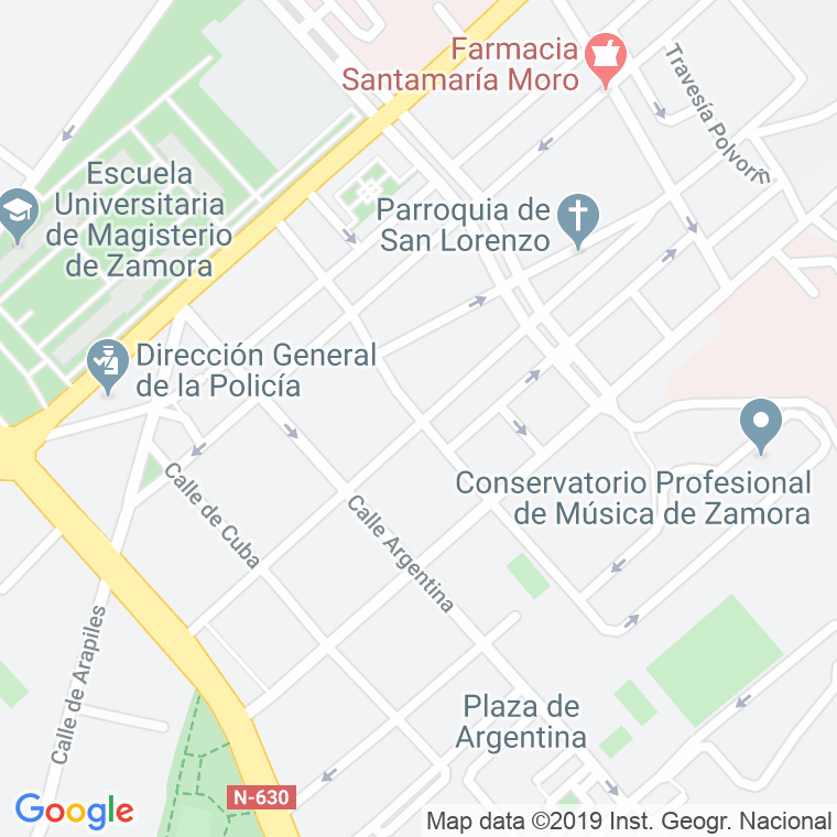 Código Postal calle Valdivia en Zamora