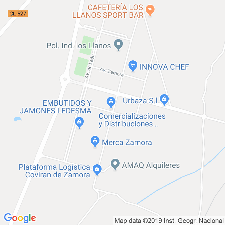 Código Postal calle Llanos, Los, avenida en Zamora