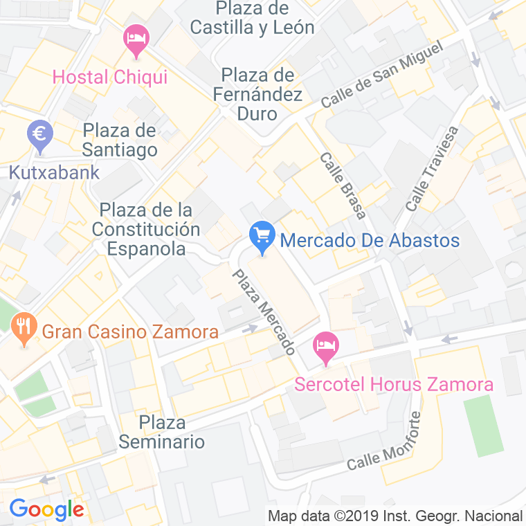 Código Postal calle Mercado, avenida en Zamora