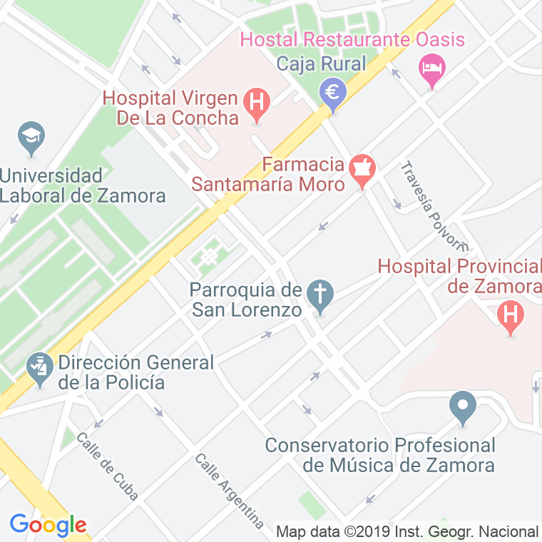 Código Postal calle Nuñez De Balboa   (Impares Del 1 Al 15)  (Pares Del 2 Al 24) en Zamora