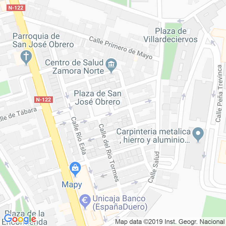 Código Postal calle Rio Salado en Zamora