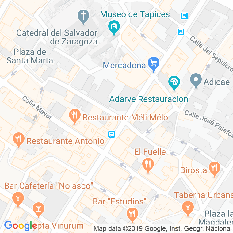 Código Postal calle Don Juan De Aragon en Zaragoza