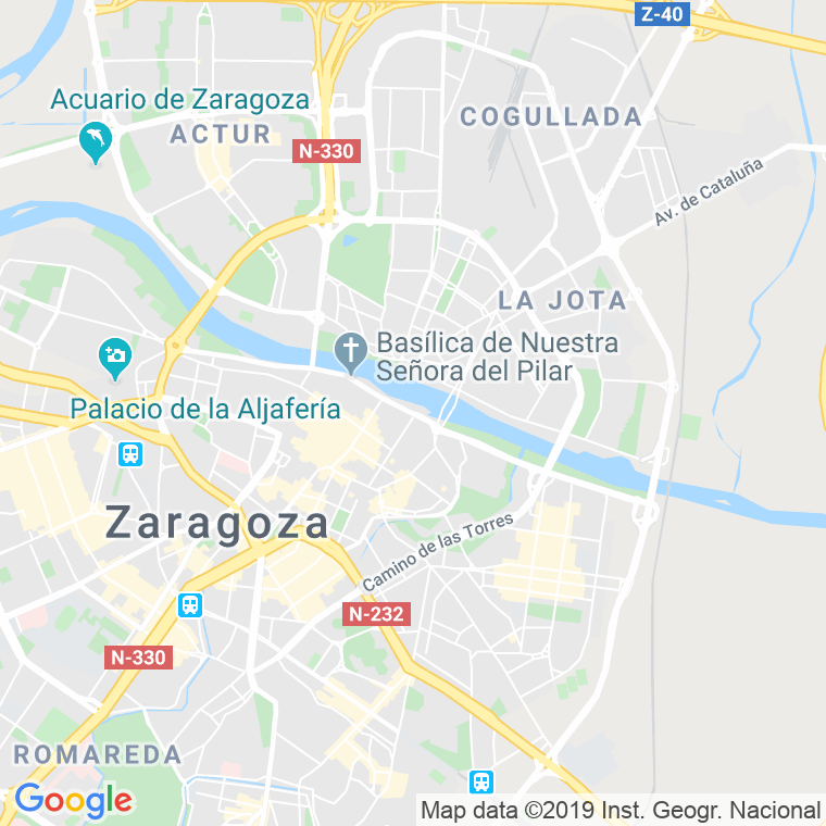 Código Postal calle Echegaray Y Caballero, paseo (Pares Del 100 Al 148) en Zaragoza
