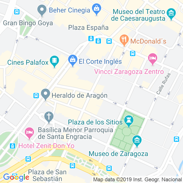 Código Postal calle Isaac Peral en Zaragoza