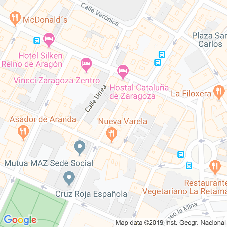 Código Postal calle Rufas en Zaragoza