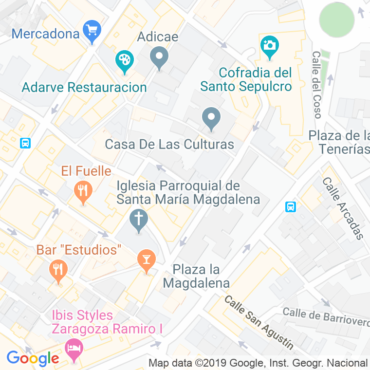 Código Postal calle Torrellas en Zaragoza