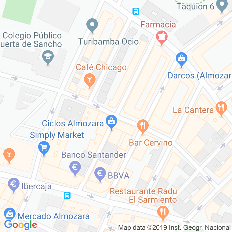 Código Postal calle Almunia De Doña Godina, La en Zaragoza
